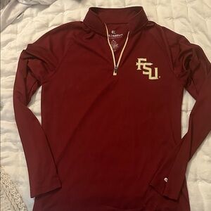Colosseum Garnet FSU Quarter-Zip Pullover